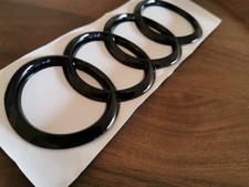 Insigne Anneaux 203mm Incurvé Noir Brillant – Coffre Arrière 203x70mm