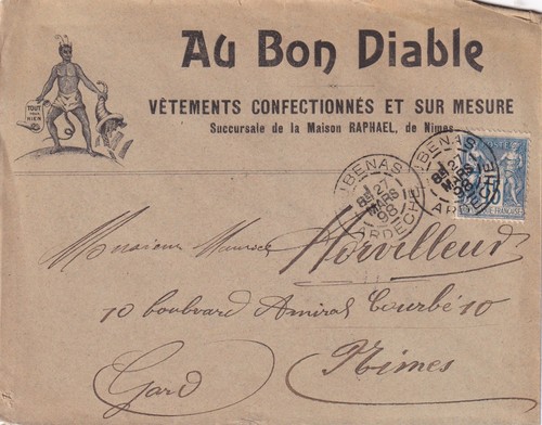 Enveloppe pub 1898 - pub,