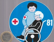 Autocollant. CROIX ROUGE Belgique 1981