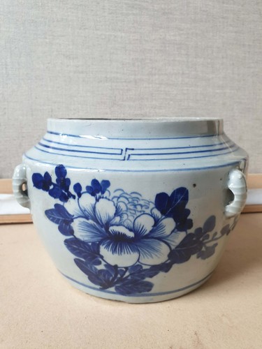 Grand pot ancien faïence - en,