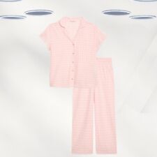 Ex M an S Short Sleeve Pure Cotton Gingham Pyjama Set In Mix Orange