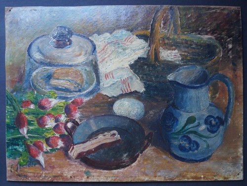 Huile sur toile nature morte - toile,