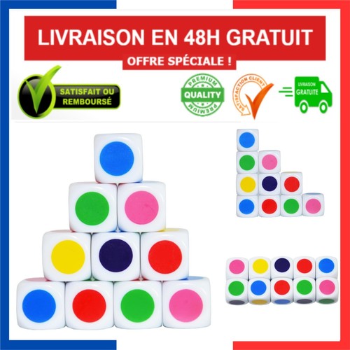 Lot dés d6 transparents - de,