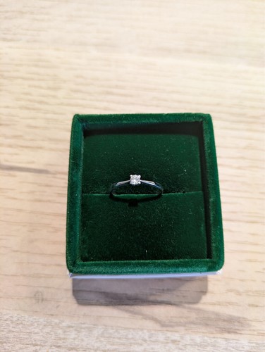 Bague solitaire blanc 18 - bague, or