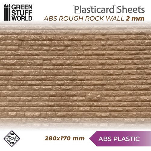 Plaque plasticard texturé mur - plasticard,