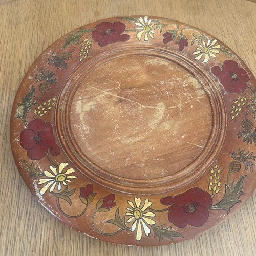 Assiette bois peinte - bois,