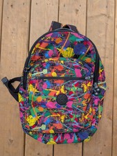 Kipling Challenger Colorful Splatter Paint Bookbag/ Backpack