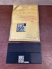 SUPER RARE CZECHOSLOVAKIA 1919 OVERPRINT 20F DARK BROWN UNUSED OG WITH COA