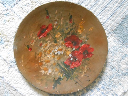 Assiette tôle peinte - tôle,