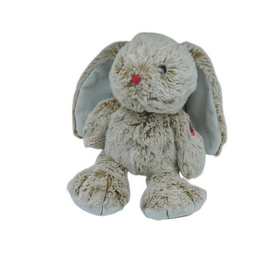 Peluche lapin marron rouge - peluche,