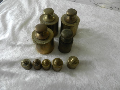 Ancien lot poids laiton - lot, en