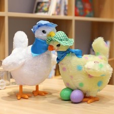 Poule Pondeuse Oeufs de bande dessinée En Peluche Doux En Peluche Danse avec