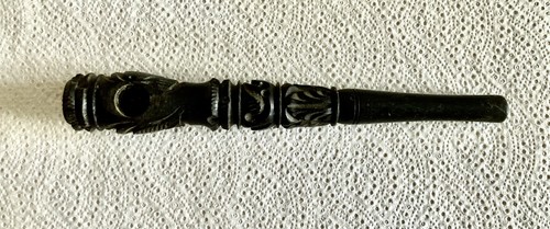 Pipe ethnique bois sculpté - ethnique, en
