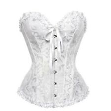 GOTHIC GREENHOUSE CORSET/BUSTIER SIZE + THONG white size 38 46 and 48 NEW