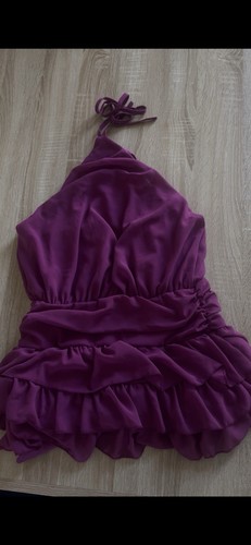 Robe femme violet uni - , dos
