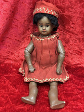 RAVISSANTE PETITE POUPÉE ANCIENNE SIMON HALBIG NOIRE 24 CM