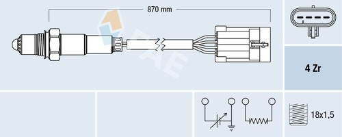 Sonde lambda 77194 fae pour - sonde,