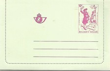 BELGIUM UNUSED 10f LETTERCARD SMALL CRUSH AT FOOT  MY REF 4110
