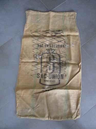 Ancien sac toile jute - toile, de