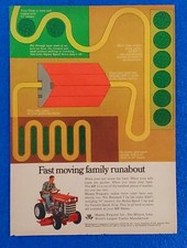 MASSEY FERGUSON 1969 MF12 GARDEN TRACTOR / LAWN MOVER ORIGINAL MF COLOR PRINT AD