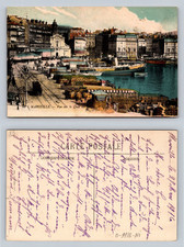 Postcard of Marseille Quai des Belges Vintage Scene Boats and City View 1916