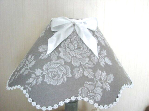 Abat jour festonné roses - abat-jour,