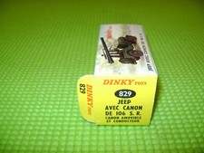 DINKY TOYS 826 JEEP WITH 106 S.R GUN ORIGINAL EMPTY BOX + DEALER COUPON