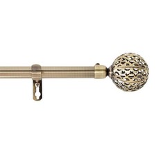 Kit Tringle Déco Extensible "Globa" 120-210cm Laiton