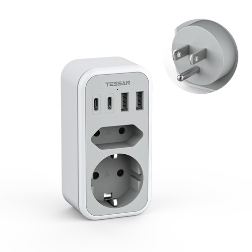 Adaptateur prise usa en 1 - en,
