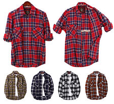 Chemise en flanelle pour hommes Carreaux de bûcheron Coton Cabane Designer