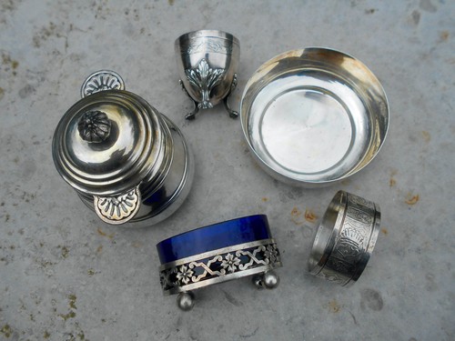 Lot métal argenté ancien - 5,