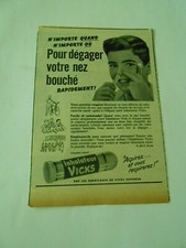 1954 Vicks Press Ad Inhaler to Clear Your Stubborn Nose