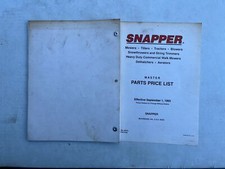 1993 SNAPPER MOWERS - TILLERS - TRACTORS - BLOWERS  +++ MASTER PARTS PRICE LIST