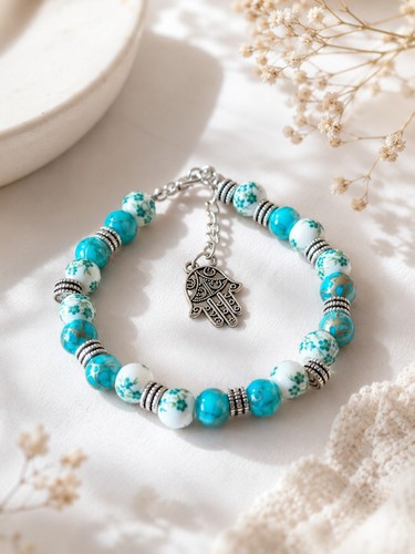Bracelet turquoise main - bracelet,