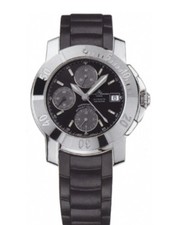 Baume & Mercier Capeland Automatic Chronograph Black Dial Men's Rubber Watch