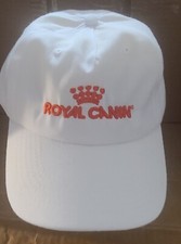 ROYAL CANIN strapback hat white with red embroidered letters,FREE SHIPPING