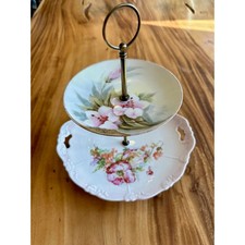 Two-Tier Jewelry or Dessert Stand | Vintage China | Wedding Decor