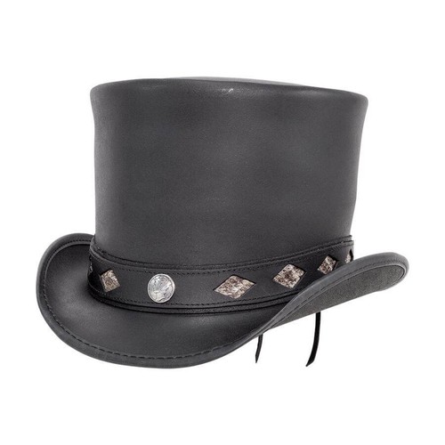 Chapeau haut cuir buffalo - haut, en