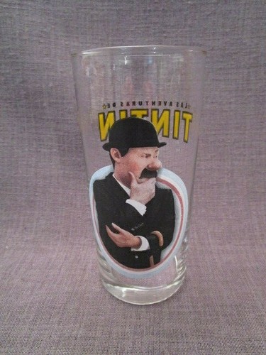 Verre illustré tintin - verre, "tintin"
