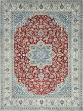 Vintage OriginalWool Red Naein Area Rug Authentic 9.8 X 12.11 A