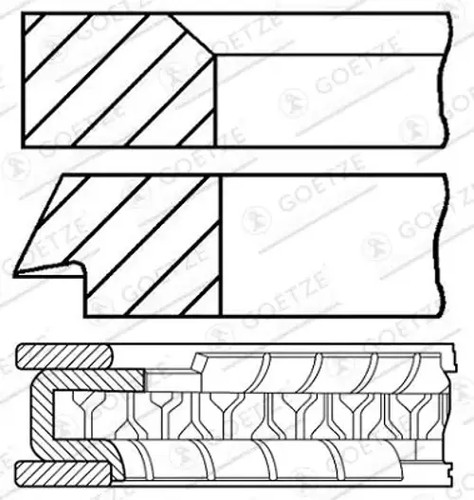 Jeu segments piston - segments, de