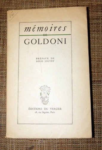 Mémoires goldoni préface - de,