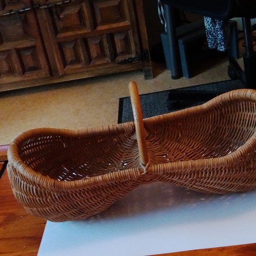 Panier osier tressé ovale - panier, en