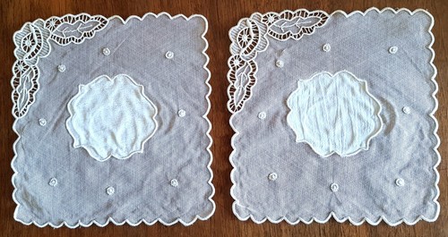 Napperons anciens en tulle - napperons,