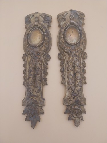 Paire ornements bronze meuble - ornements,