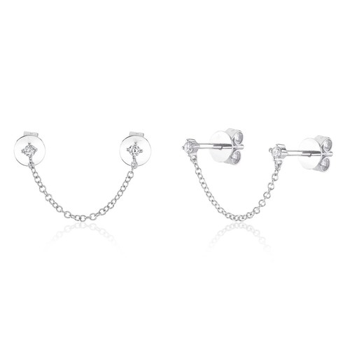 14k blanc diamant - double, 2