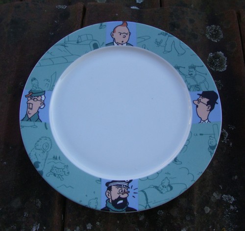 Tintin assiette porcelaine - tintin,