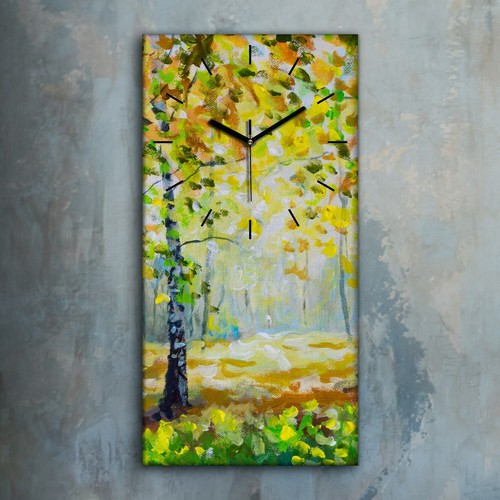 Horloge murale sur toile - , 30x60