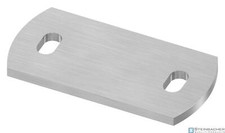 Plaque d'ancrage en inox, 120x60x6mm, 2x11x20mm, trou oblong, V2A | STEINBACHER©