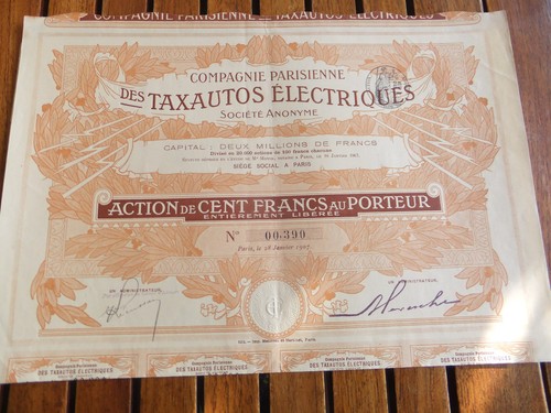 Action titre ancien - ancien, cie